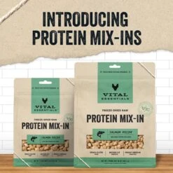 Vital Essentials Protein Mix-In Salmon Recipe Mini Nibs Grain-Free Freeze-Dried Raw Dog Food Topper -Snuggle Paws 846246 PT2. AC SS1800 V1685991174