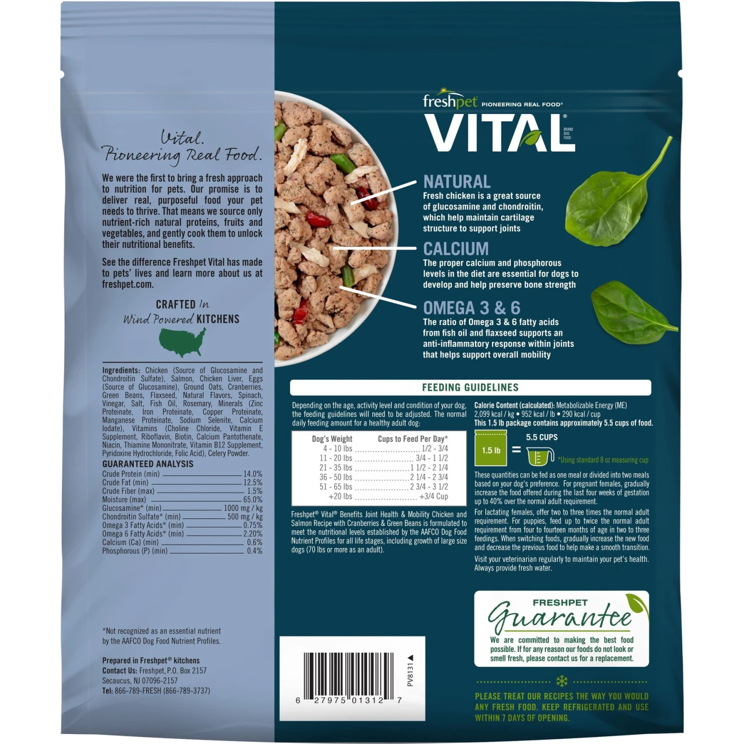 Freshpet Vital Benefits Joint Health & Mobility Fresh Dog Food 4 Freshpet Vital Benefits Joint Health & Mobility Fresh Dog Food - Image 2