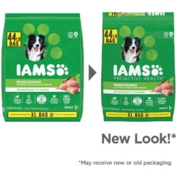 Iams Proactive Health MiniChunks Small Kibble Adult Chicken & Whole Grain Dry Dog Food & Pedigree Choice Cuts In Gravy Variety Pack Adult Wet Dog Food, 3.5-oz Pouch, Case Of 30 -Snuggle Paws 854542 PT7. AC SS1800 V1683809985