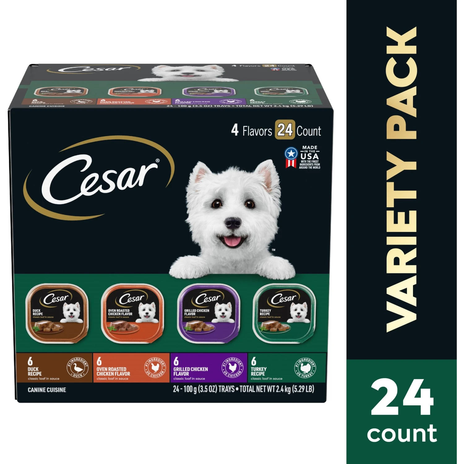 Cesar Poultry Variety Pack With Real Chicken, Turkey & Duck Grain-Free Small Breed Adult Wet Dog Food Trays 5 Cesar Poultry Variety Pack With Real Chicken, Turkey & Duck Grain-Free Small Breed Adult Wet Dog Food Trays - Image 3