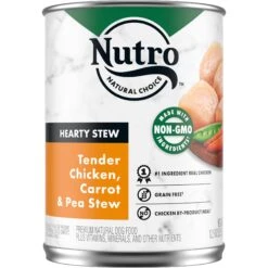 Nutro Hearty Stew Tender Chicken, Carrot & Pea Stew Grain-Free Canned Adult Wet Dog Food