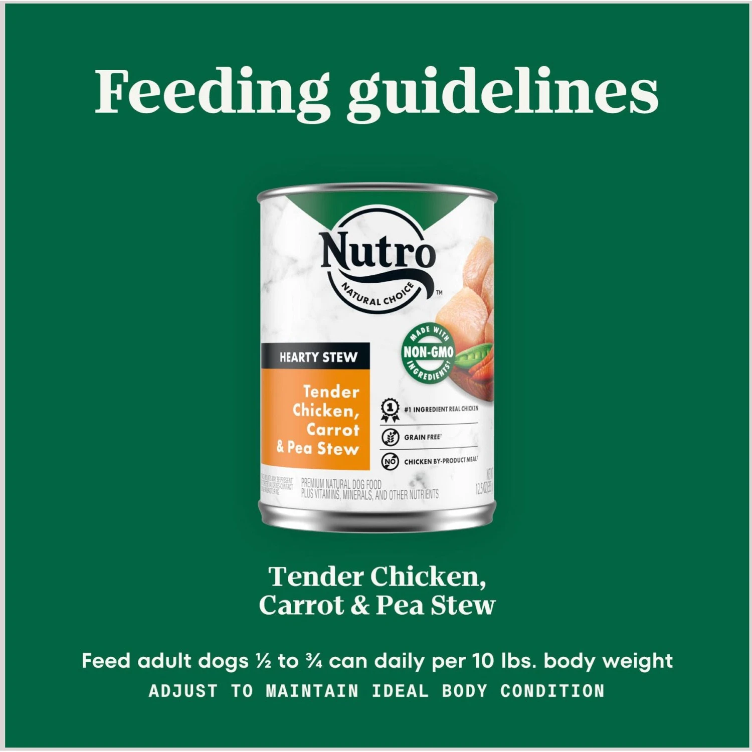 Nutro Hearty Stew Tender Chicken, Carrot & Pea Stew Grain-Free Canned Adult Wet Dog Food 9 Nutro Hearty Stew Tender Chicken, Carrot & Pea Stew Grain-Free Canned Adult Wet Dog Food - Image 7