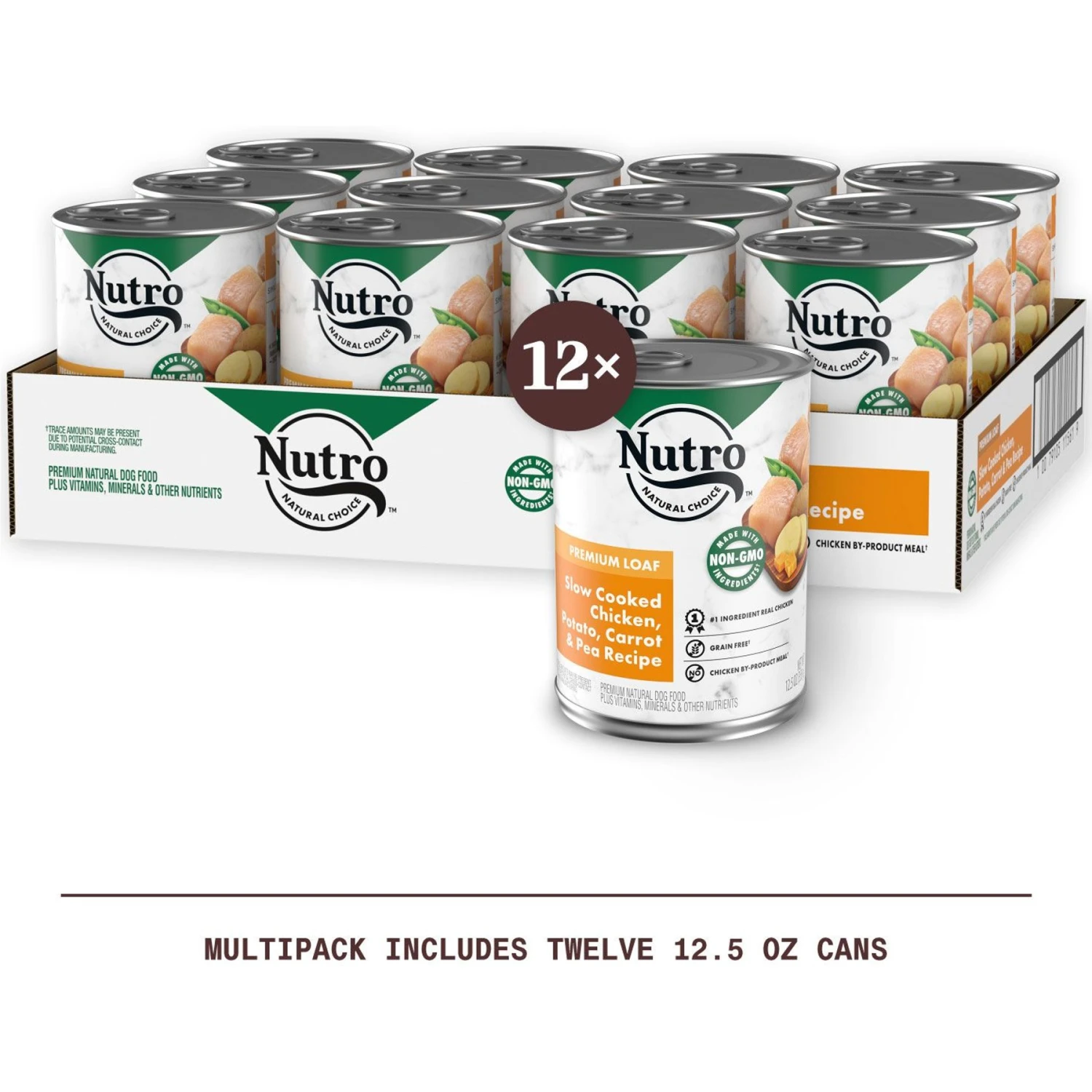 Nutro Grain-Free Premium Loaf Slow Cooked Chicken, Potato, Carrot & Pea Recipe Grain-Free Canned Adult Wet Dog Food 5 Nutro Grain-Free Premium Loaf Slow Cooked Chicken, Potato, Carrot & Pea Recipe Grain-Free Canned Adult Wet Dog Food - Image 3
