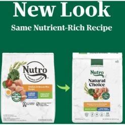Nutro Natural Choice Healthy Weight Large Breed Adult Chicken & Brown Rice Recipe Dry Dog Food -Snuggle Paws 86810 PT2. AC SS1800 V1691418395