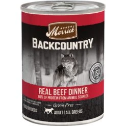 Merrick Backcountry Grain-Free 96% Real Beef Dinner Recipe Canned Dog Food