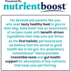 Solid Gold NutrientBoost Mighty Mini Gut Health Small & Toy Breed Grain-Free Chicken, Chickpea & Pumpkin Dry Dog Food 16 Solid Gold NutrientBoost Mighty Mini Gut Health Small & Toy Breed Grain-Free Chicken, Chickpea & Pumpkin Dry Dog Food -Snuggle Paws 870430 PT5. AC SS1800 V1695999085