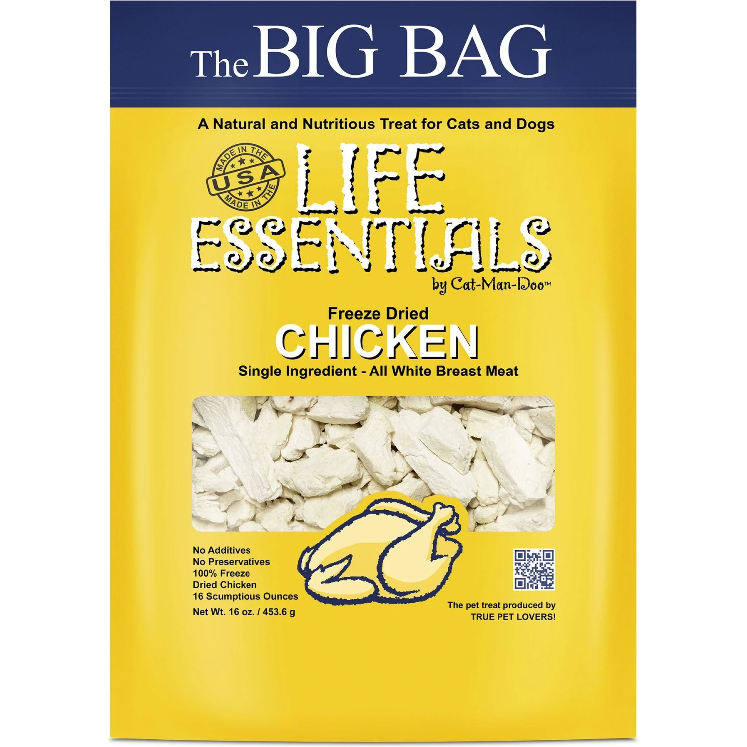 Life Essentials Freeze-Dried Chicken Cat & Dog Treats, 16-oz Bag 3 Life Essentials Freeze-Dried Chicken Cat & Dog Treats, 16-oz Bag