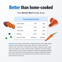 PetPlate Human Grade Barkin' Beef Entree Dog Food -Snuggle Paws 878494 PT3. AC SS1800 V1688415398