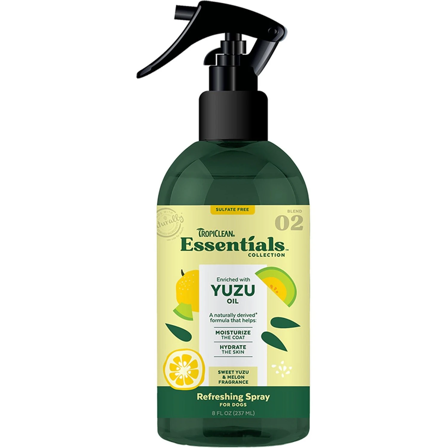 TropiClean Essentials Yuzu Fruit Dog Deodorizing Spray, 8-oz Bottle 3 TropiClean Essentials Yuzu Fruit Dog Deodorizing Spray, 8-oz Bottle