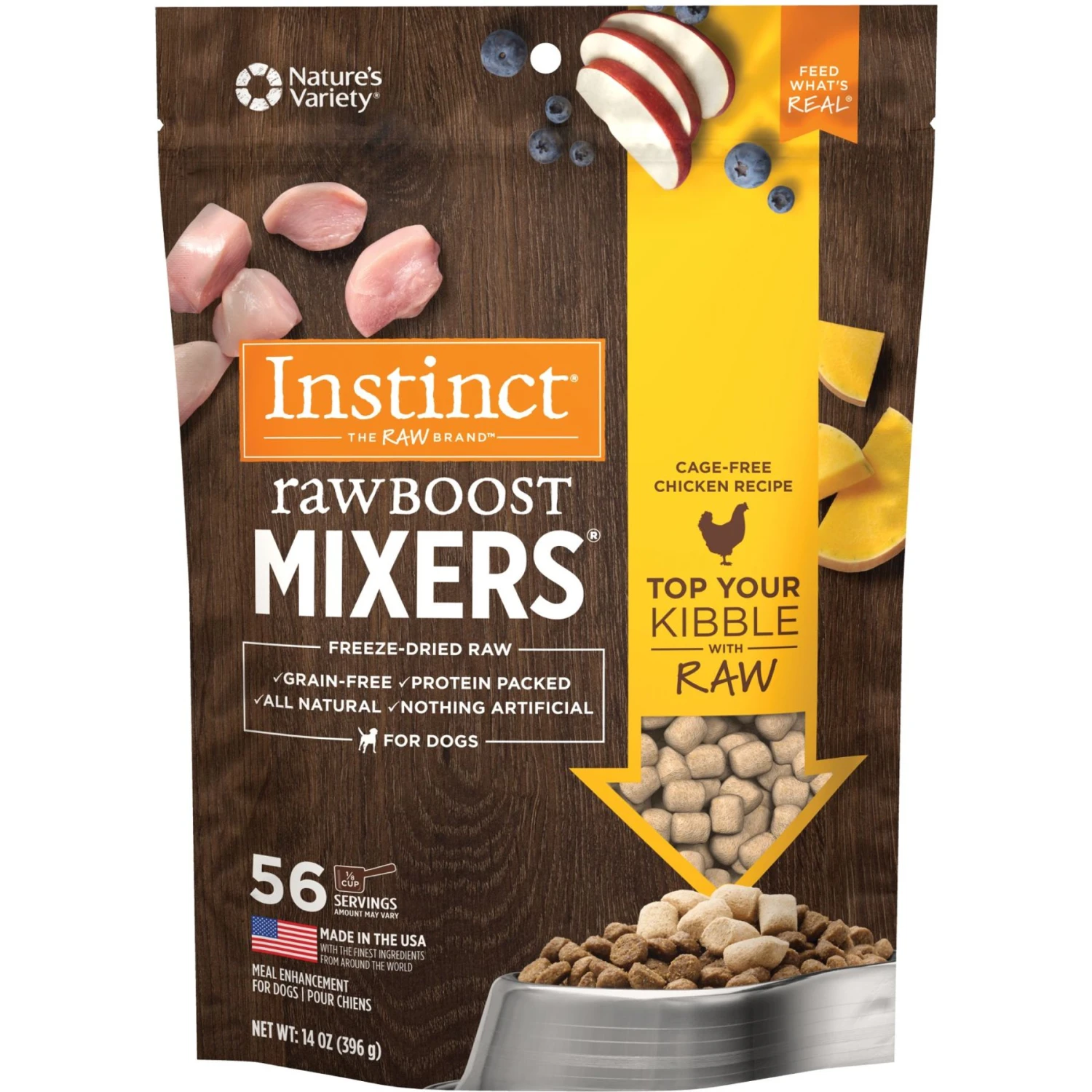 Instinct Raw Boost Mixers Chicken Recipe Grain-Free Freeze-Dried Dog Food Topper 3 Instinct Raw Boost Mixers Chicken Recipe Grain-Free Freeze-Dried Dog Food Topper