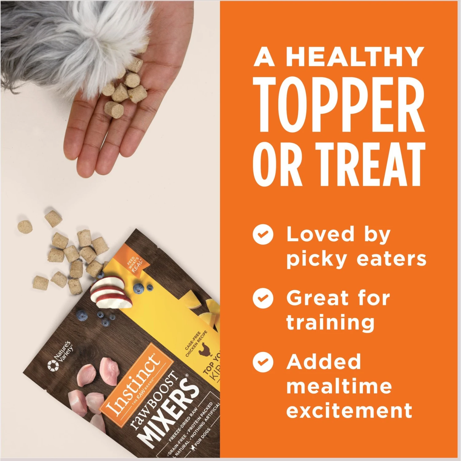 Instinct Raw Boost Mixers Chicken Recipe Grain-Free Freeze-Dried Dog Food Topper 8 Instinct Raw Boost Mixers Chicken Recipe Grain-Free Freeze-Dried Dog Food Topper - Image 6