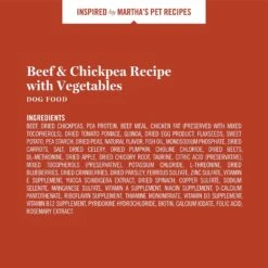 Martha Stewart Pet Food Beef & Chickpea Recipe With Garden Vegetables Dry Dog Food -Snuggle Paws 910934 PT5. AC SS1800 V1692200497