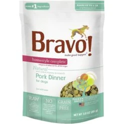Bravo! Homestyle Complete Pork Dinner Grain-Free Freeze-Dried Dog Food