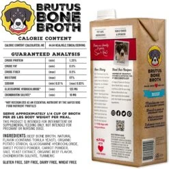 Brutus Broth Bone Broth Beef Flavor Hip & Joint Human-Grade Dog Food Topper, 32-oz Box & Brutus Broth Bone Broth Chicken Flavor Hip & Joint Human-Grade Dog Food Topper, 32-oz Box -Snuggle Paws 916422 PT3. AC SS1800 V1689882775