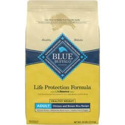 Blue Buffalo Life Protection Formula Healthy Weight Adult Chicken & Brown Rice Recipe Dry Dog Food & Blue Buffalo Homestyle Recipe Healthy Weight Chicken Dinner With Garden Vegetables & Brown Rice Canned Dog Food -Snuggle Paws 916486 PT5. AC SS1800 V1689882838