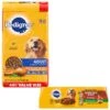 Pedigree Complete Nutrition Roasted Chicken, Rice & Vegetable Flavor Dog Kibble Adult Dry Dog Food & Pedigree Choice Cuts In Gravy Beef & Country Stew Adult Canned Wet Dog Food Variety Pack