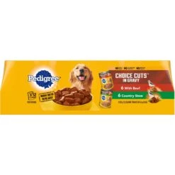 Pedigree Complete Nutrition Roasted Chicken, Rice & Vegetable Flavor Dog Kibble Adult Dry Dog Food & Pedigree Choice Cuts In Gravy Beef & Country Stew Adult Canned Wet Dog Food Variety Pack -Snuggle Paws 916494 PT5. AC SS1800 V1689883435