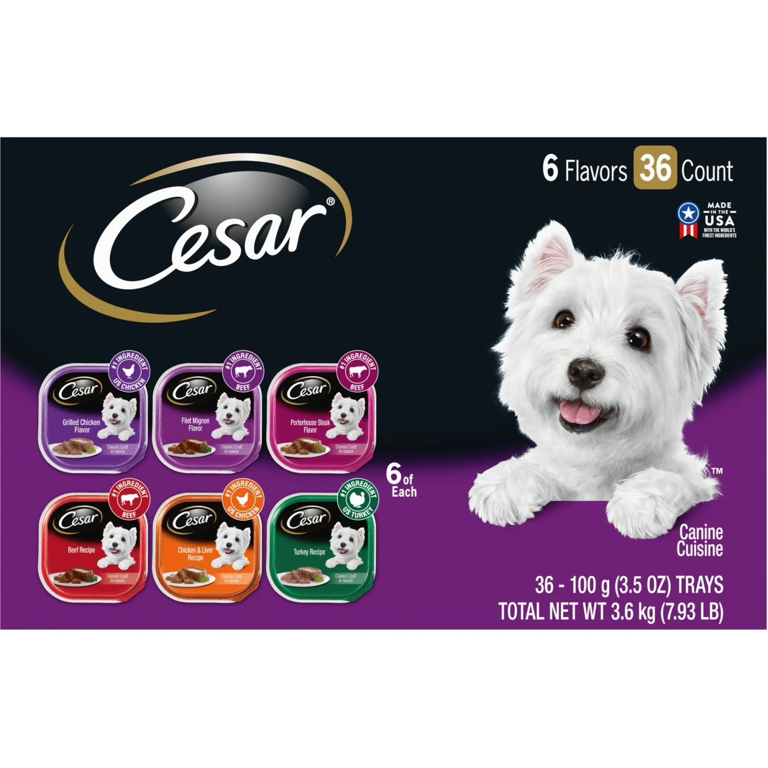 Cesar Classic Loaf In Sauce Variety Pack Grain-Free Small Breed Adult Wet Dog Food Trays & Cesar Breakfast Classic Loaf In Sauce Variety Pack Small Breed Adult Wet Dog Food Trays 4 Cesar Classic Loaf In Sauce Variety Pack Grain-Free Small Breed Adult Wet Dog Food Trays & Cesar Breakfast Classic Loaf In Sauce Variety Pack Small Breed Adult Wet Dog Food Trays - Image 2
