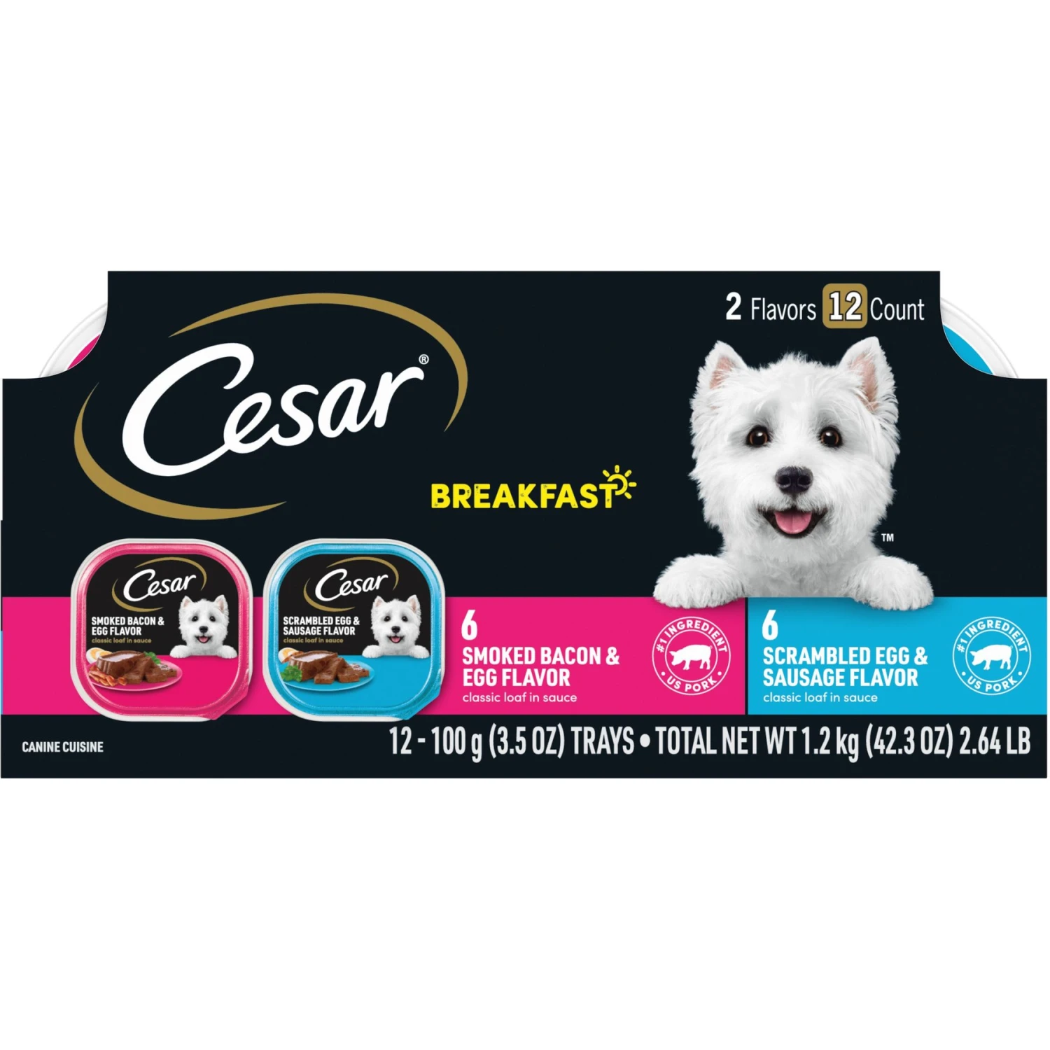 Cesar Classic Loaf In Sauce Variety Pack Grain-Free Small Breed Adult Wet Dog Food Trays & Cesar Breakfast Classic Loaf In Sauce Variety Pack Small Breed Adult Wet Dog Food Trays 8 Cesar Classic Loaf In Sauce Variety Pack Grain-Free Small Breed Adult Wet Dog Food Trays & Cesar Breakfast Classic Loaf In Sauce Variety Pack Small Breed Adult Wet Dog Food Trays - Image 6