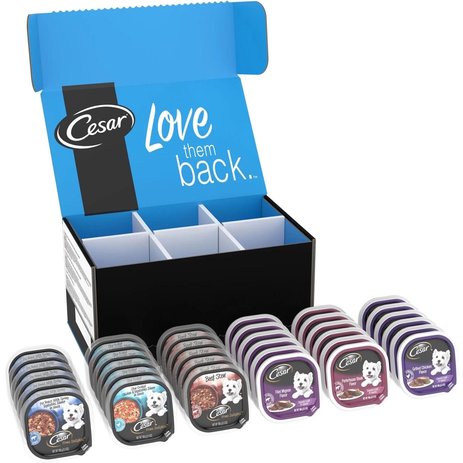 Cesar Home Delights & Classic Loaf In Sauce Variety Pack Small Breed Adult Wet Dog Food Trays & Cesar Steak Lovers Variety Pack Small Breed Adult Wet Dog Food Trays 4 Cesar Home Delights & Classic Loaf In Sauce Variety Pack Small Breed Adult Wet Dog Food Trays & Cesar Steak Lovers Variety Pack Small Breed Adult Wet Dog Food Trays - Image 2