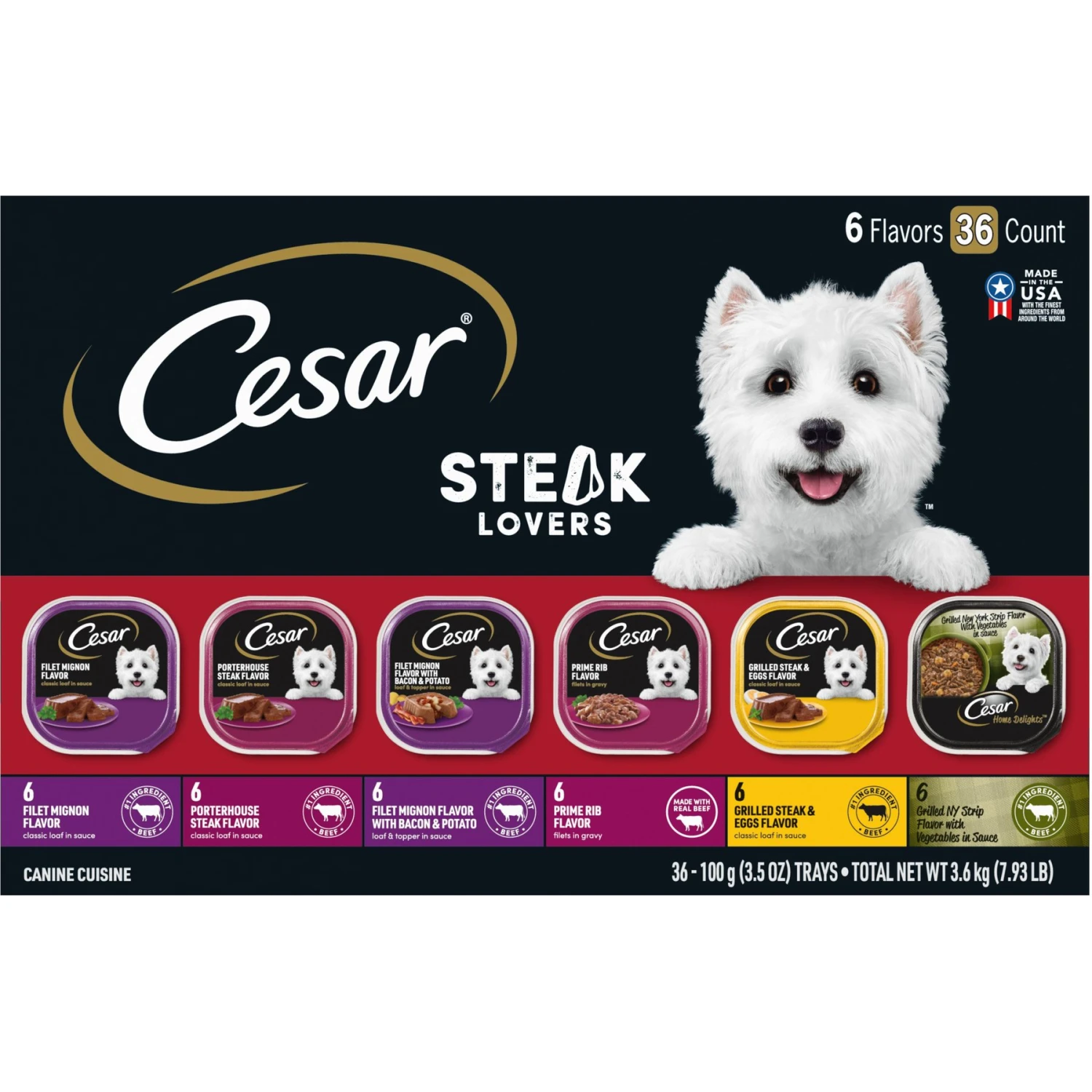 Cesar Home Delights & Classic Loaf In Sauce Variety Pack Small Breed Adult Wet Dog Food Trays & Cesar Steak Lovers Variety Pack Small Breed Adult Wet Dog Food Trays 8 Cesar Home Delights & Classic Loaf In Sauce Variety Pack Small Breed Adult Wet Dog Food Trays & Cesar Steak Lovers Variety Pack Small Breed Adult Wet Dog Food Trays - Image 6