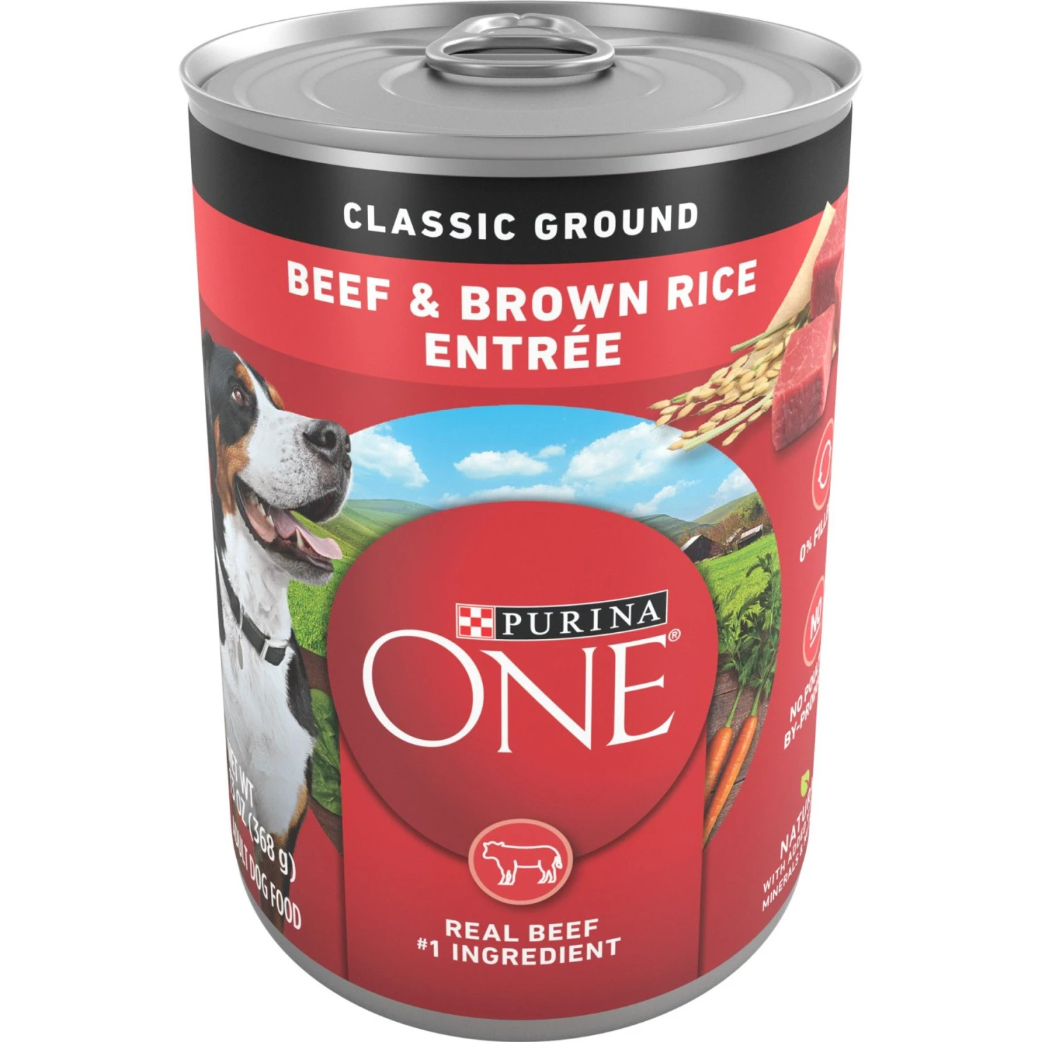 Purina ONE SmartBlend Classic Ground Beef & Brown Rice Entree Adult Canned Dog Food 3 Purina ONE SmartBlend Classic Ground Beef & Brown Rice Entree Adult Canned Dog Food