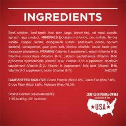 Purina ONE SmartBlend Classic Ground Beef & Brown Rice Entree Adult Canned Dog Food 13 Purina ONE SmartBlend Classic Ground Beef & Brown Rice Entree Adult Canned Dog Food -Snuggle Paws 91722 PT4. AC SS1800 V1668811232