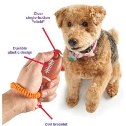 Brightkins Smarty Pooch! Training Clicker Football Dog Toy -Snuggle Paws 930198 PT3. AC SS1800 V1698765996