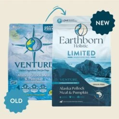 Earthborn Holistic Venture Limited Ingredient Alaska Pollock Meal & Pumpkin Grain-Free Dry Dog Food -Snuggle Paws 931366 PT7. AC SS1800 V1697761723