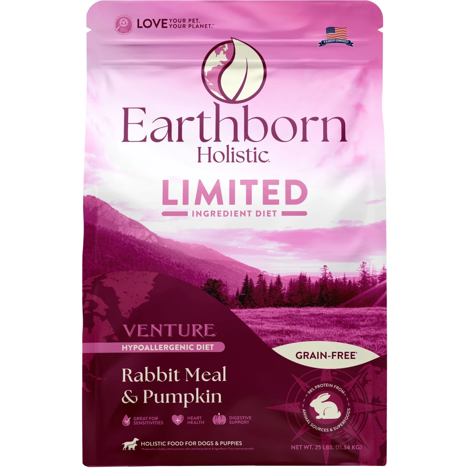 Earthborn Holistic Venture Limited Ingredient Grain-Free Rabbit Meal & Pumpkin Dry Dog Food 3 Earthborn Holistic Venture Limited Ingredient Grain-Free Rabbit Meal & Pumpkin Dry Dog Food