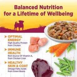 Wellness Petite Entrees Mini-Filets Chicken & Beef In Gravy Small Breed Natural Wet Dog Food, 3-oz Cup, 12 Count -Snuggle Paws 931582 PT1. AC SS1800 V1692111477