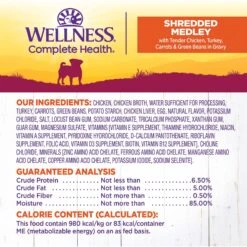 Wellness Petite Entrees Shredded Medley Chicken & Turkey Small Breed Natural Wet Dog Food, 3-oz Cup, 12 Count -Snuggle Paws 931646 PT4. AC SS1800 V1692110649