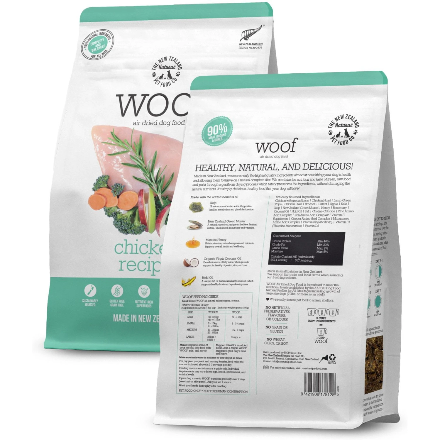 The New Zealand Natural Pet Food Co. Woof Chicken Air Dried Dog Food, 26.5-oz Bag 4 The New Zealand Natural Pet Food Co. Woof Chicken Air Dried Dog Food, 26.5-oz Bag - Image 2