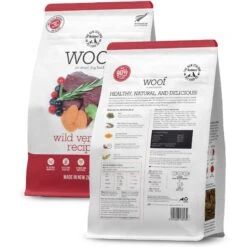 The New Zealand Natural Pet Food Co. Woof Venison Air Dried Dog Food, 26.5-oz Bag -Snuggle Paws 937614 PT1. AC SS1800 V1691781103