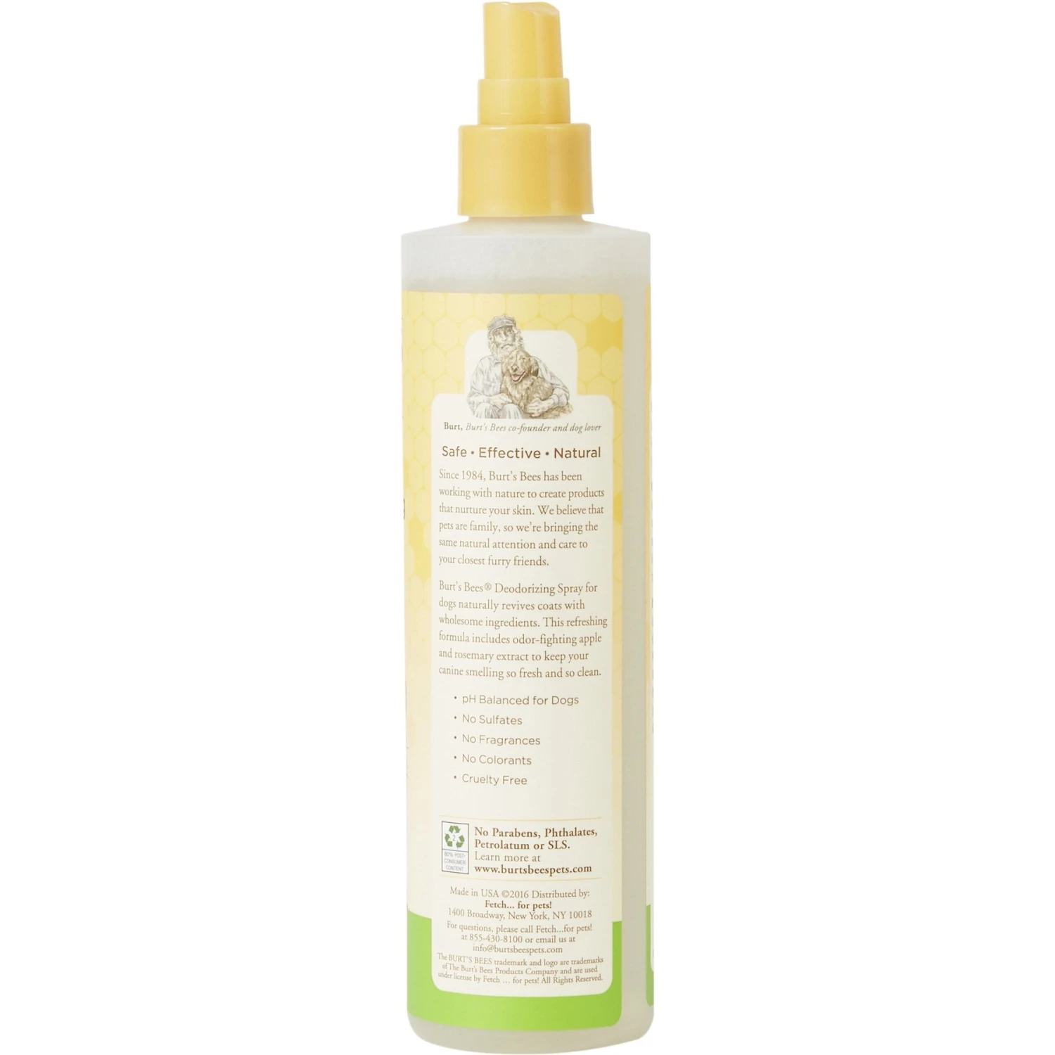 Burt's Bees Deodorizing Spray With Apple & Rosemary For Dogs 4 Burt's Bees Deodorizing Spray With Apple & Rosemary For Dogs - Image 2