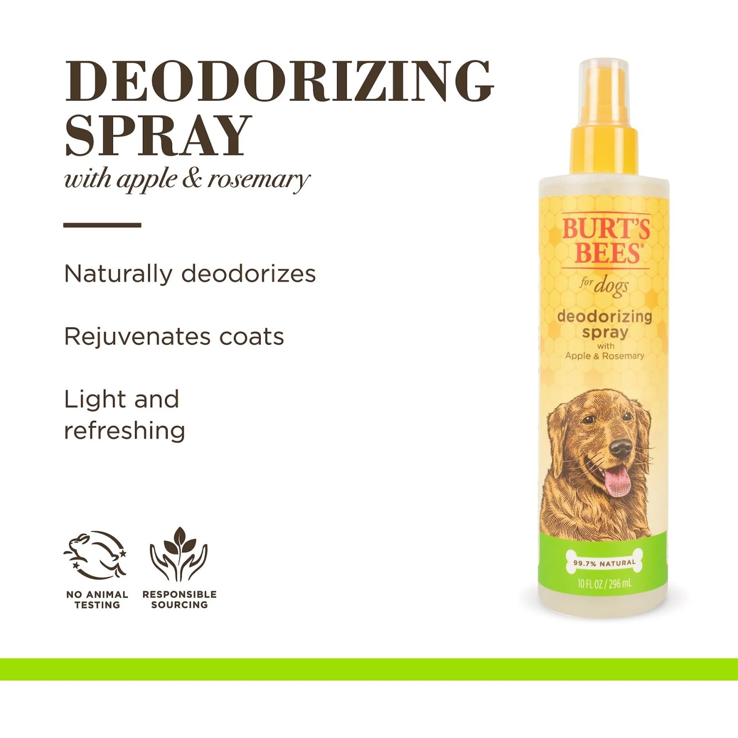 Burt's Bees Deodorizing Spray With Apple & Rosemary For Dogs 5 Burt's Bees Deodorizing Spray With Apple & Rosemary For Dogs - Image 3