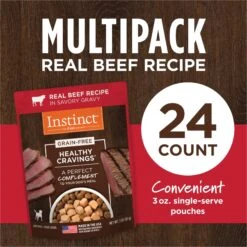 Instinct Healthy Cravings Grain-Free Cuts & Gravy Real Beef Recipe Wet Dog Food Topper 15 Instinct Healthy Cravings Grain-Free Cuts & Gravy Real Beef Recipe Wet Dog Food Topper -Snuggle Paws 94210 PT5. AC SS1800 V1701881893