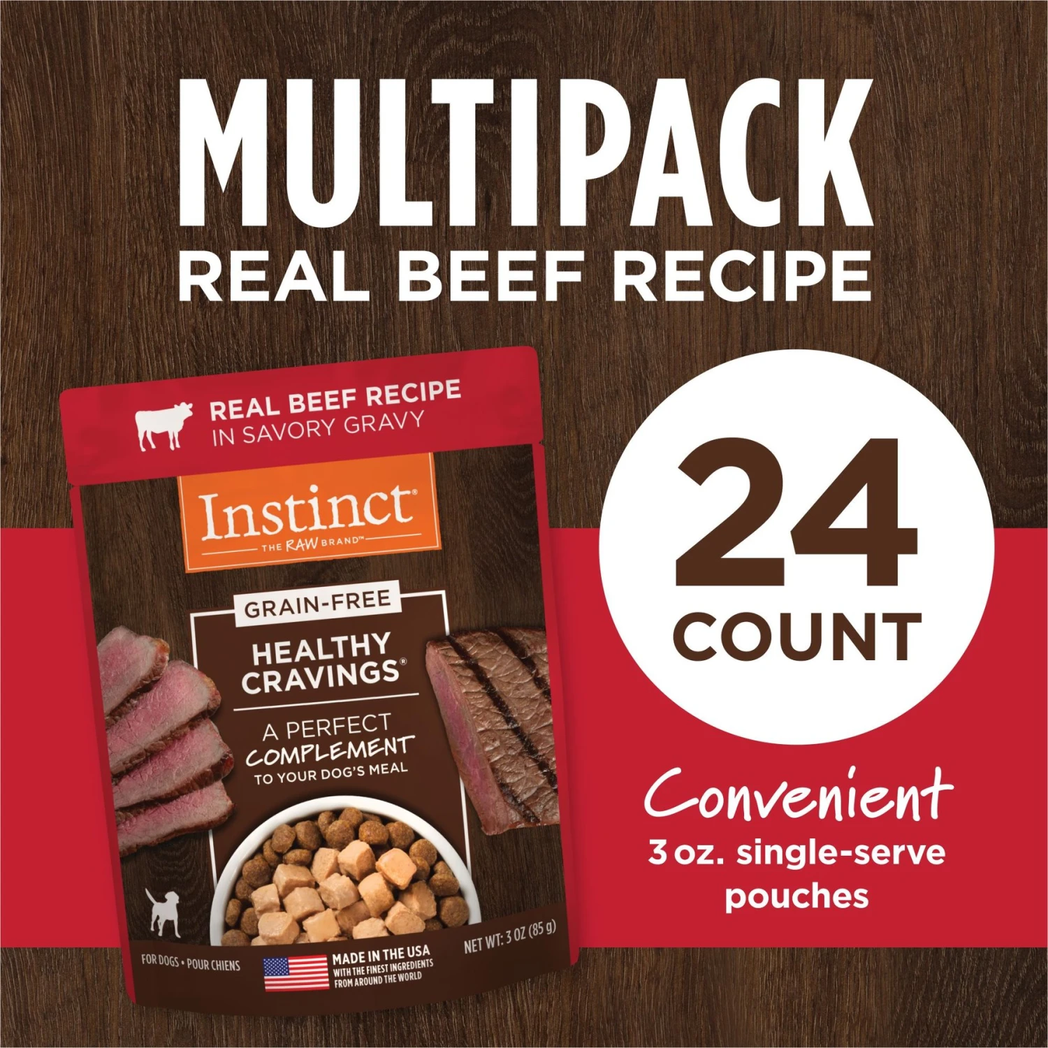 Instinct Healthy Cravings Grain-Free Cuts & Gravy Real Beef Recipe Wet Dog Food Topper 8 Instinct Healthy Cravings Grain-Free Cuts & Gravy Real Beef Recipe Wet Dog Food Topper - Image 6