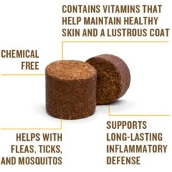 VetIQ Hickory Smoke Flavored Soft Chews Flea & Tick Support For Dogs, 9.5-oz, 60 Count -Snuggle Paws 970702 PT4. AC SS1800 V1702509382