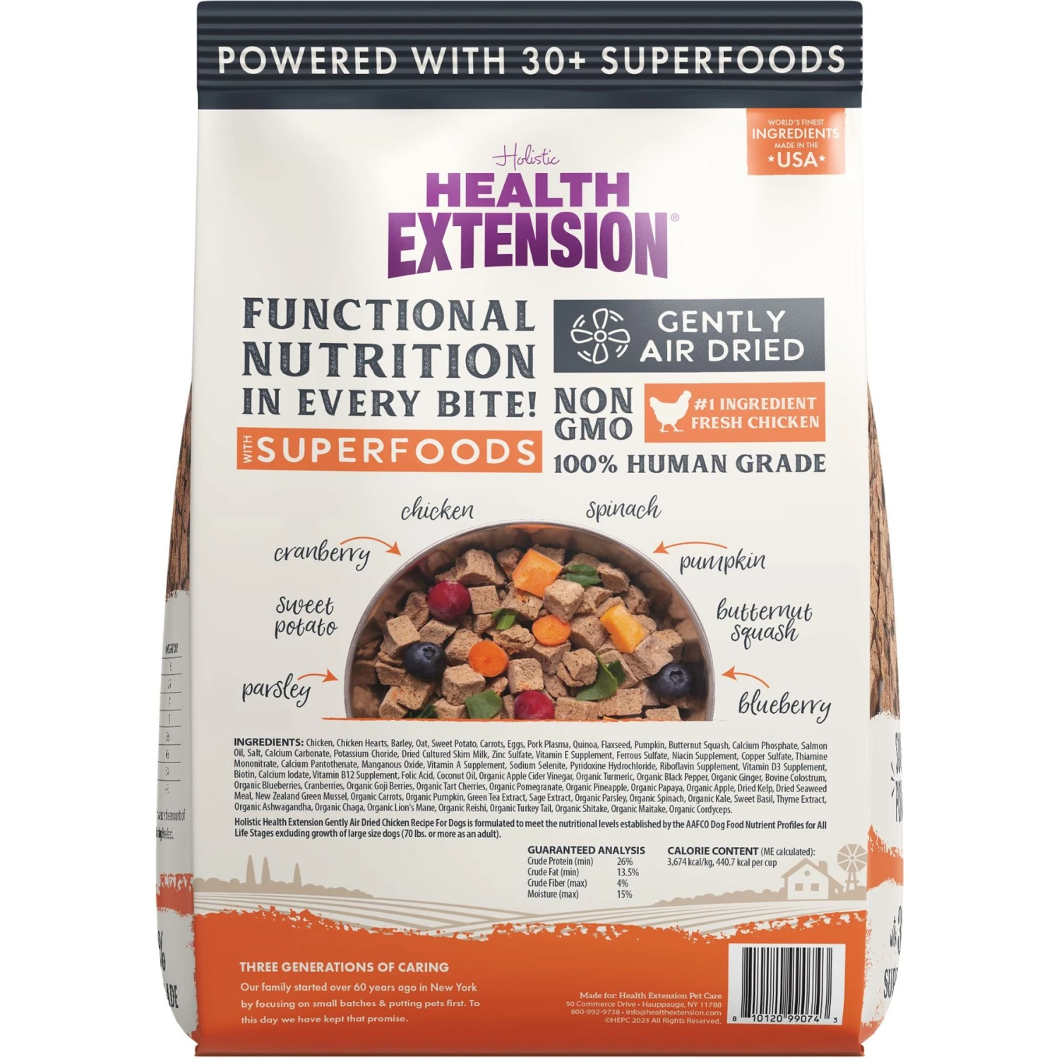 Health Extension Chicken Recipe Non-GMO Air-Dried Dog Food, 2-lb Bag 4 Health Extension Chicken Recipe Non-GMO Air-Dried Dog Food, 2-lb Bag - Image 2