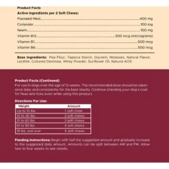 Chew + Heal Flea & Tick Support Soft Chew Supplement For Dogs, 180 Count -Snuggle Paws 983174 PT8. AC SS1800 V1699634832