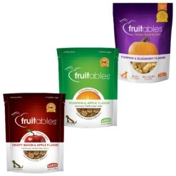 Fruitables Pumpkin & Blueberry Flavor Dog Treats + 2 Items