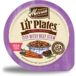 Merrick Lil' Plates Grain-Free Small Breed Wet Dog Food Itsy Bitsy Beef Stew